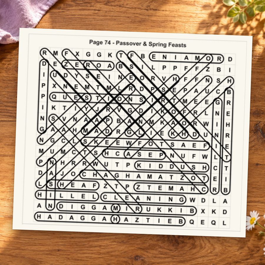 An enlarged marked solution grid from the printed answer key.