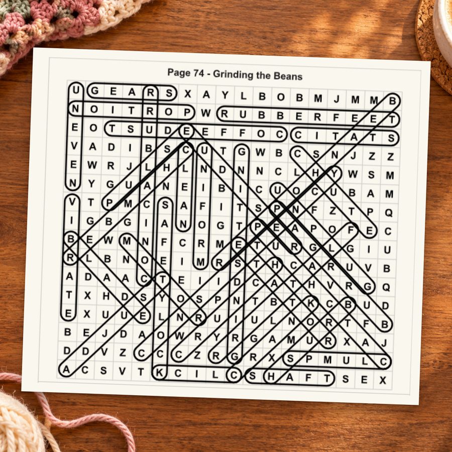 An enlarged marked solution grid from the printed answer key.