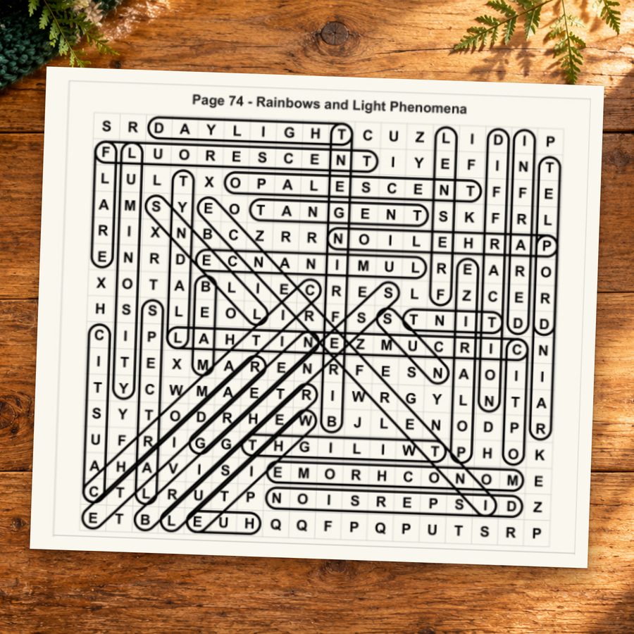 An enlarged marked solution grid from the printed answer key.